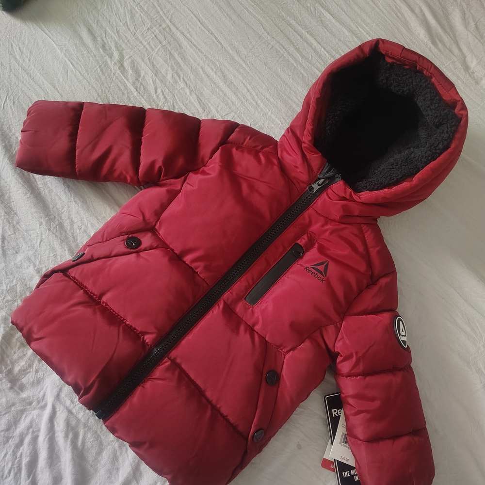 Reebok Kids Cherry Red Puffer Coat